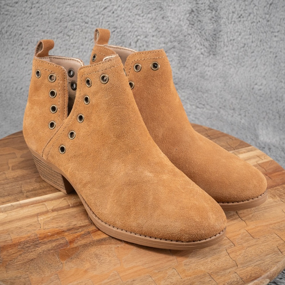 NEW! SKECHERS‎ Women's Lasso Auger Ankle Booties Size 8.0 Med, Tan Suede Leather